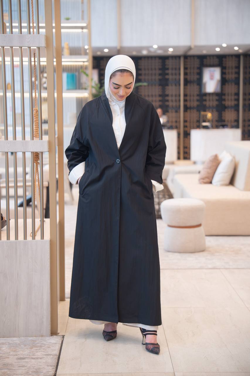 Black trench coat set with shirt and pants C:1054 set
