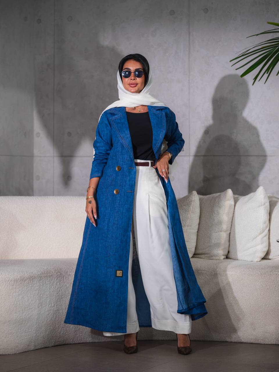 Linen Blazer Blue C:J6484