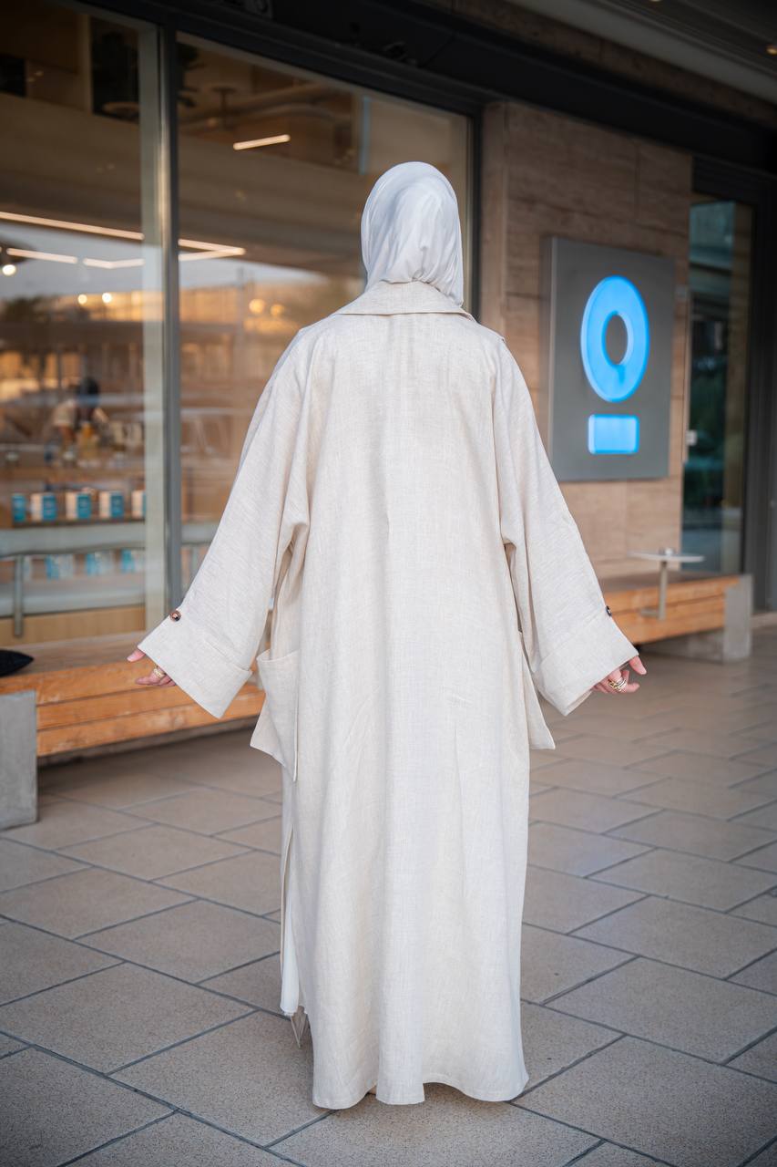 بليزر لينن فري سايز باللون البيج C:6499 Beige