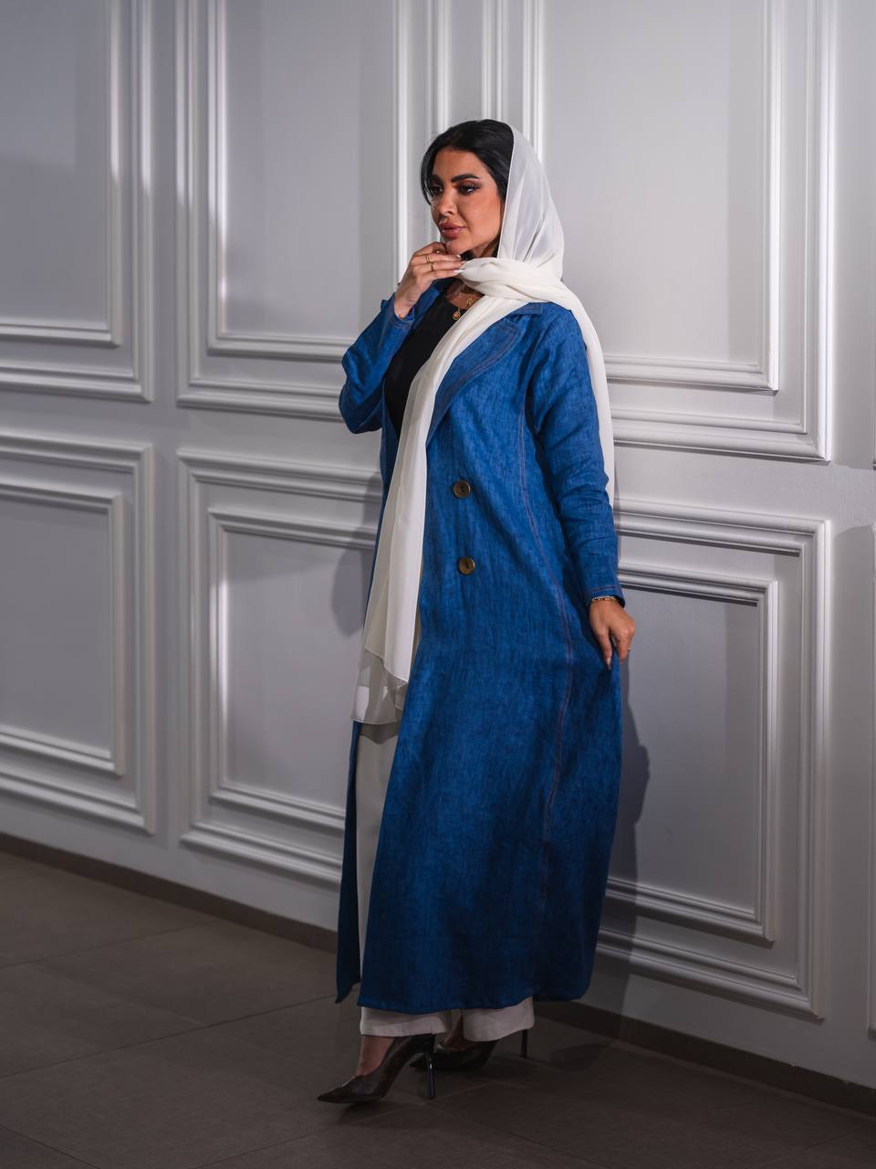 Linen Blazer Blue C:J6484