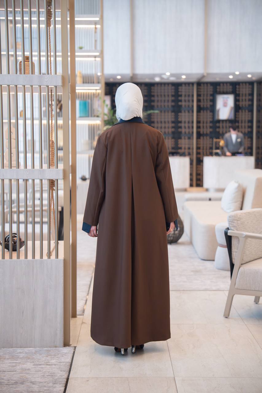 Brown crepe blazer C:1049