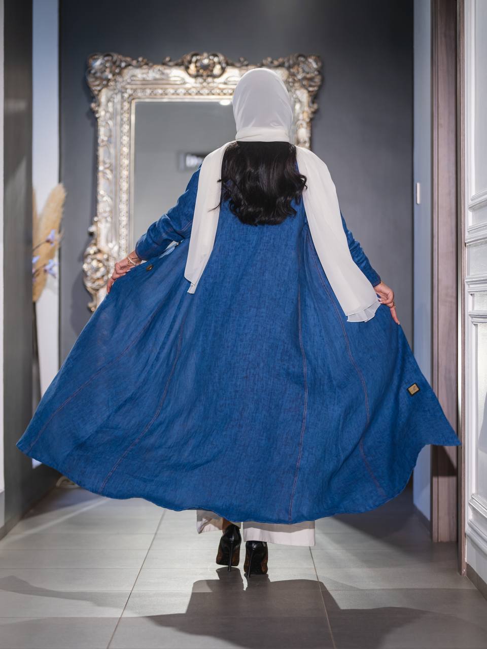 Linen Blazer Blue C:J6484