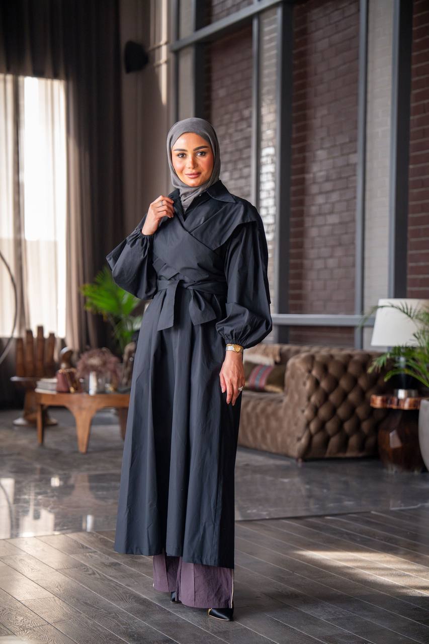 فستان بخام قطن زارا باللون الاسود C:J1027 Black