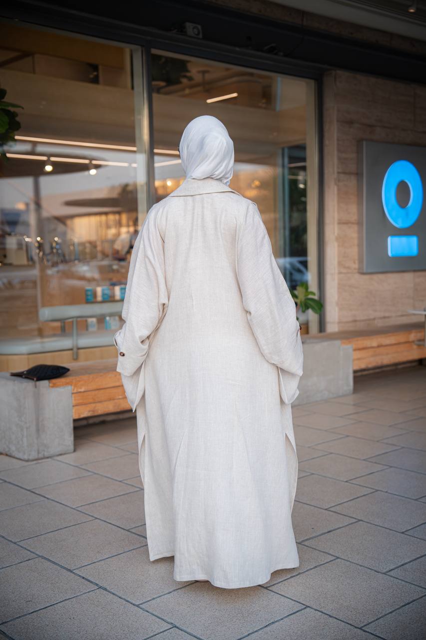 بليزر لينن فري سايز باللون البيج C:6499 Beige