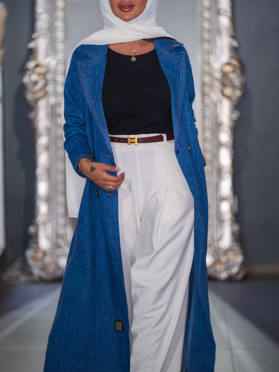 Linen Blazer Blue C:J6484