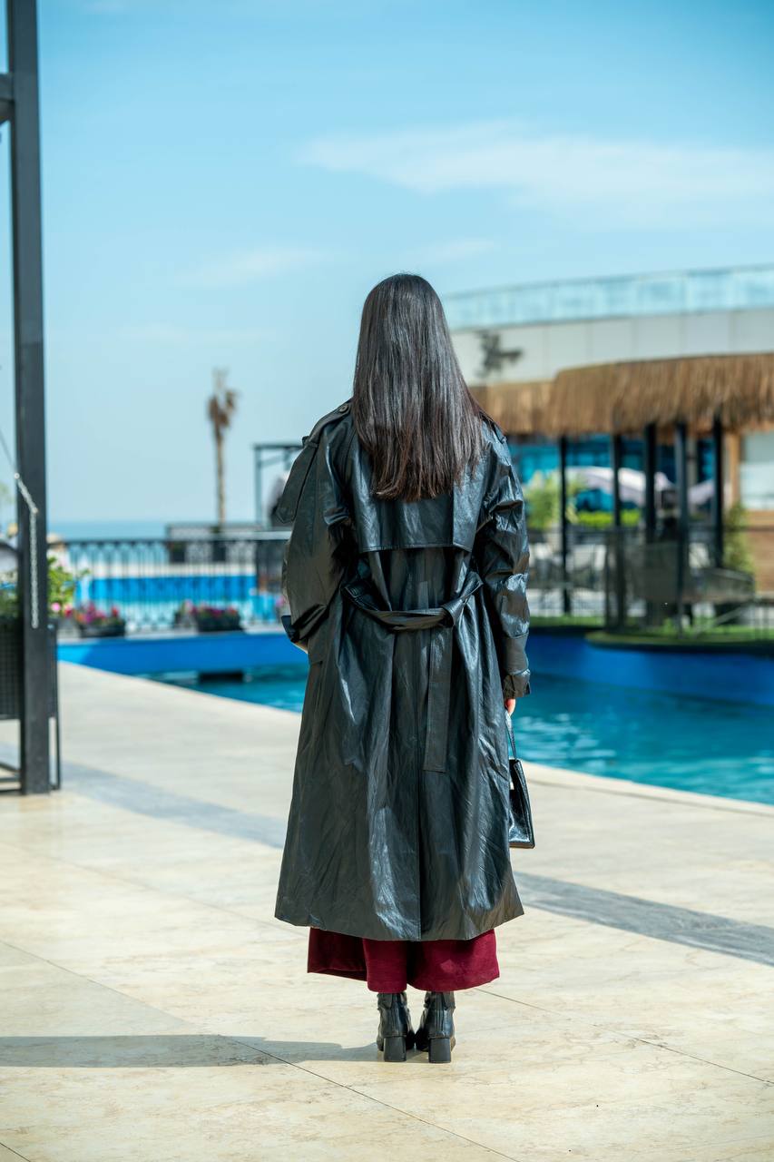 Black Leather Blazer C:J2726 Black