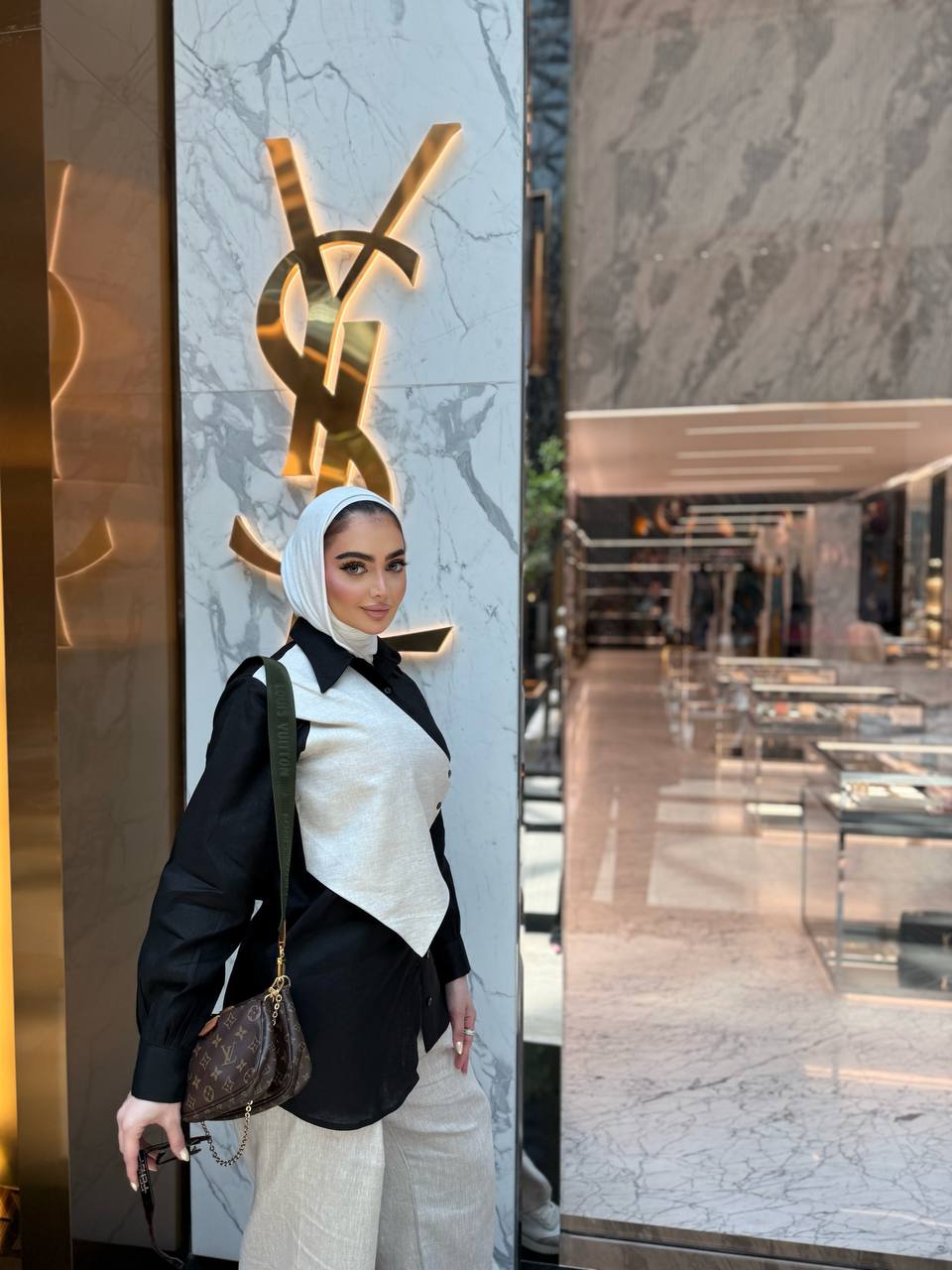 طقم عملي قميص مع بنطلون , بخام لينن