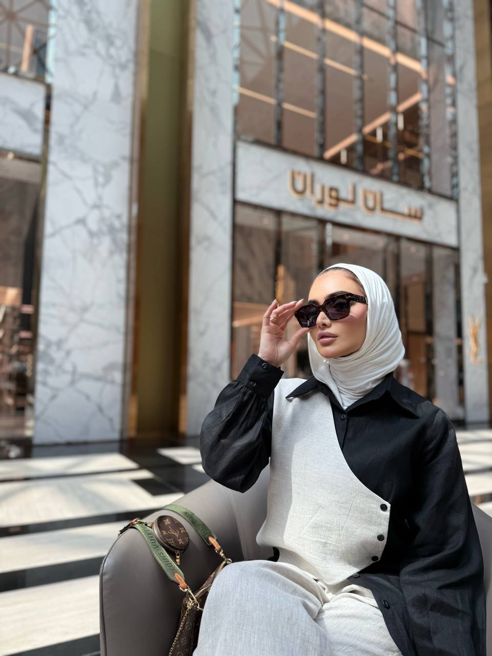 طقم عملي قميص مع بنطلون , بخام لينن