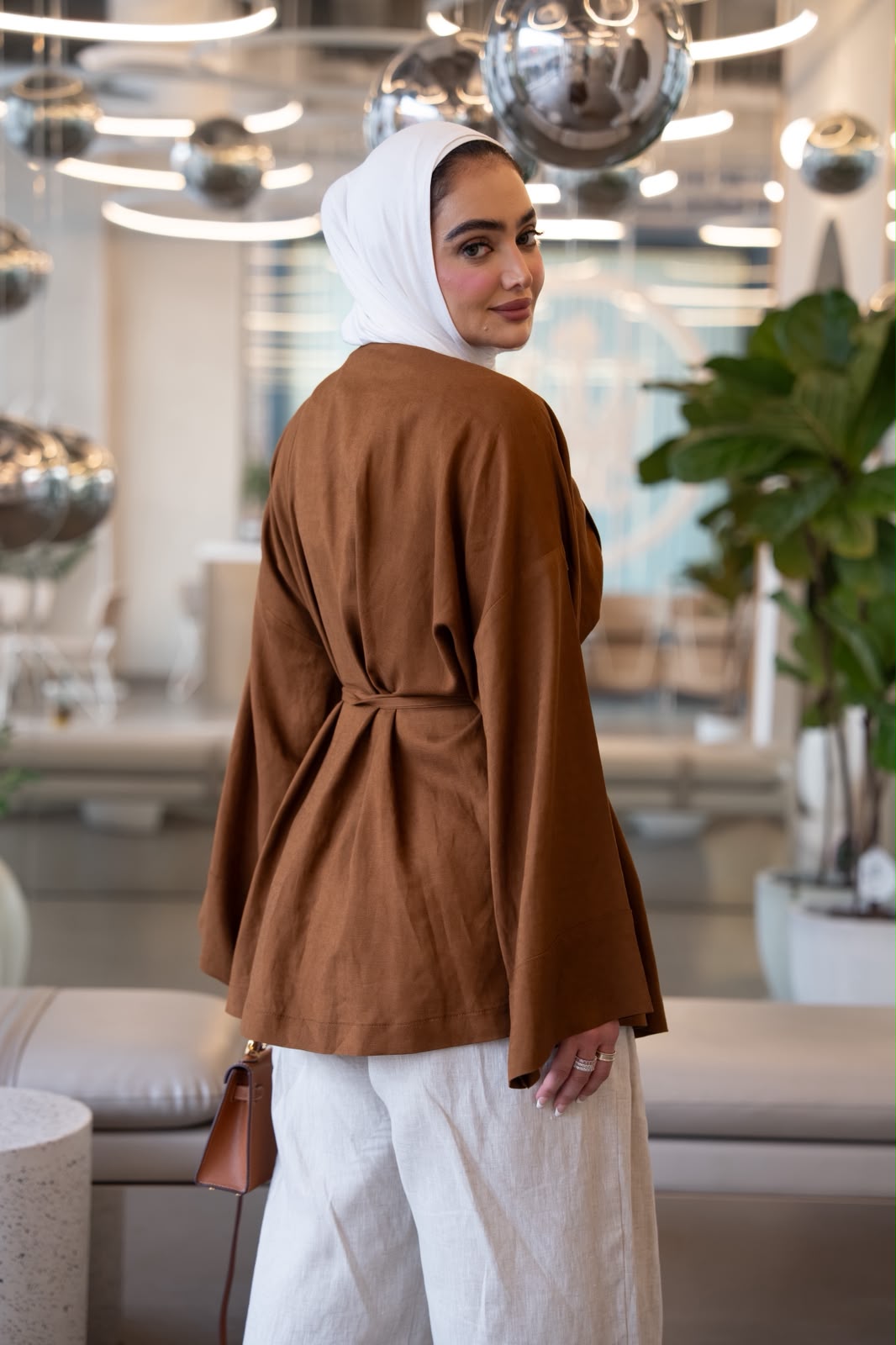 Shirt and skirt set, linen.C:1106