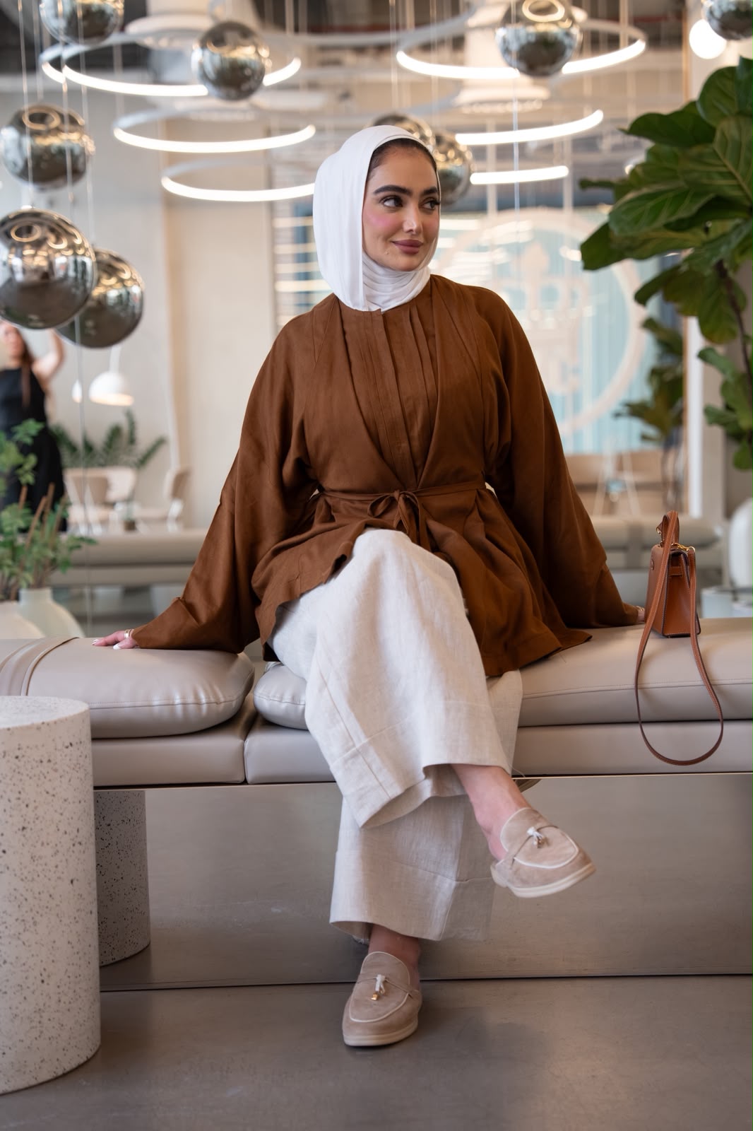 Shirt and skirt set, linen.C:1106