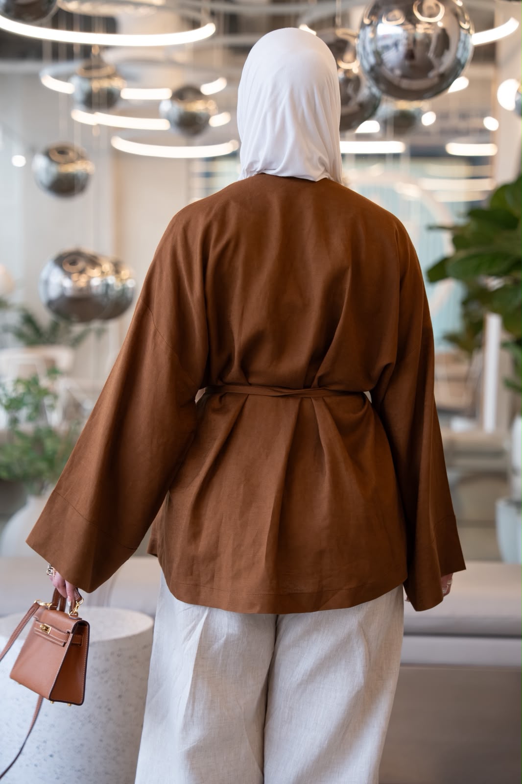Shirt and skirt set, linen.C:1106