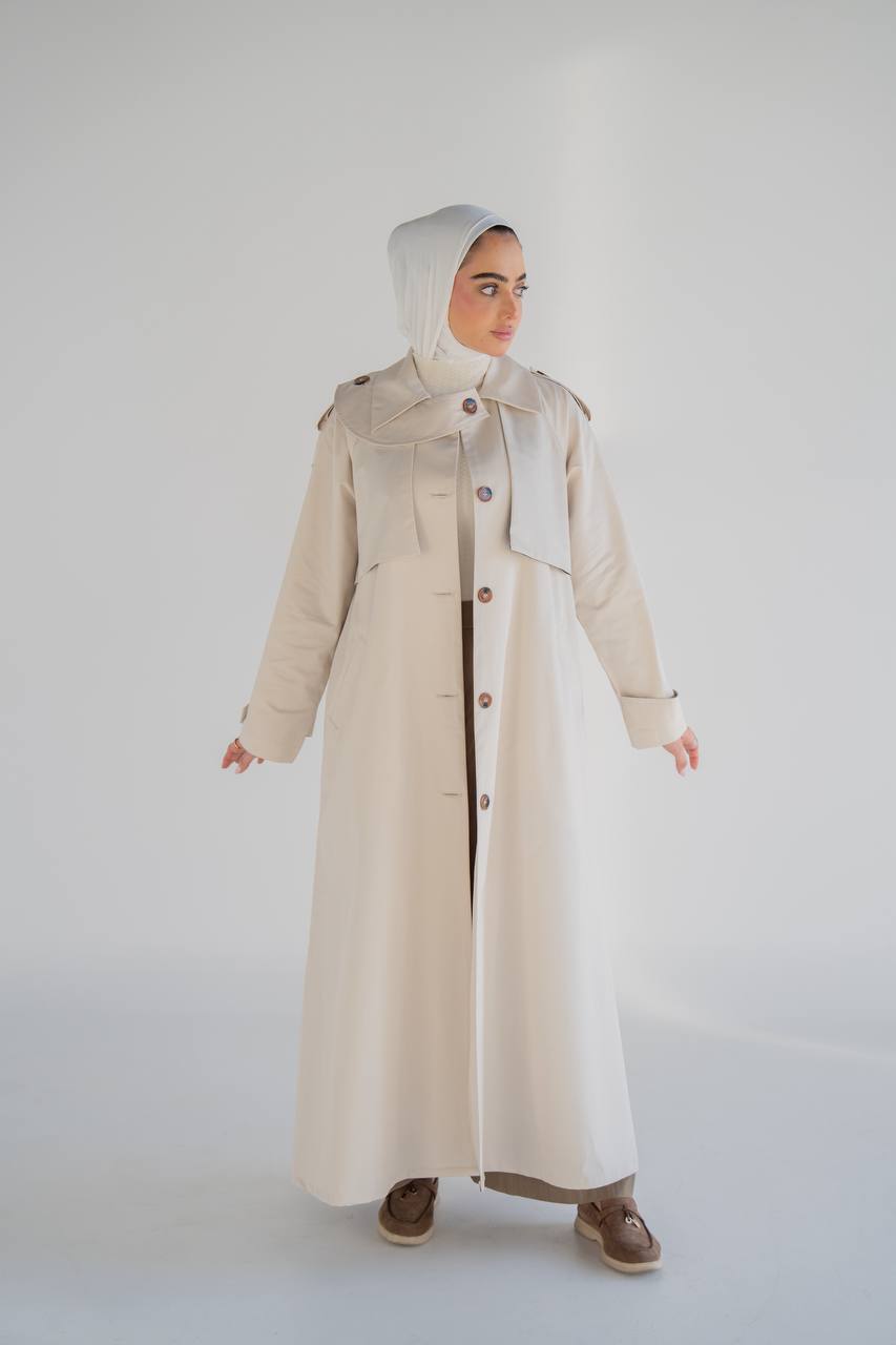 Beige trench coat C:1059