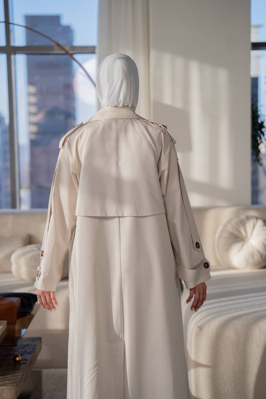 Beige trench coat C:1059