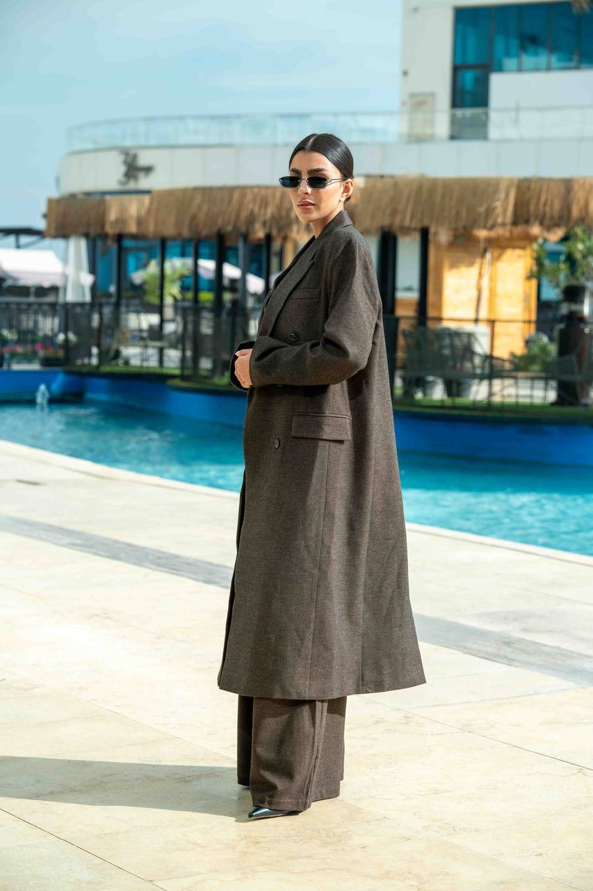 Brown Wool Blazer C:J2971 Brown