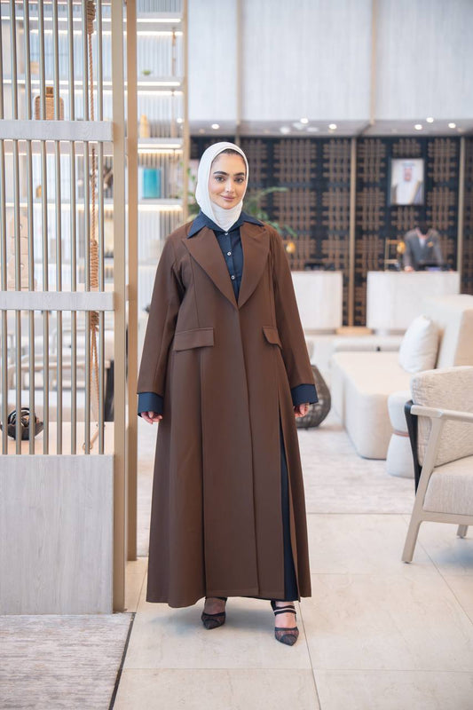 بليزر بخام كريب ، باللون البني 