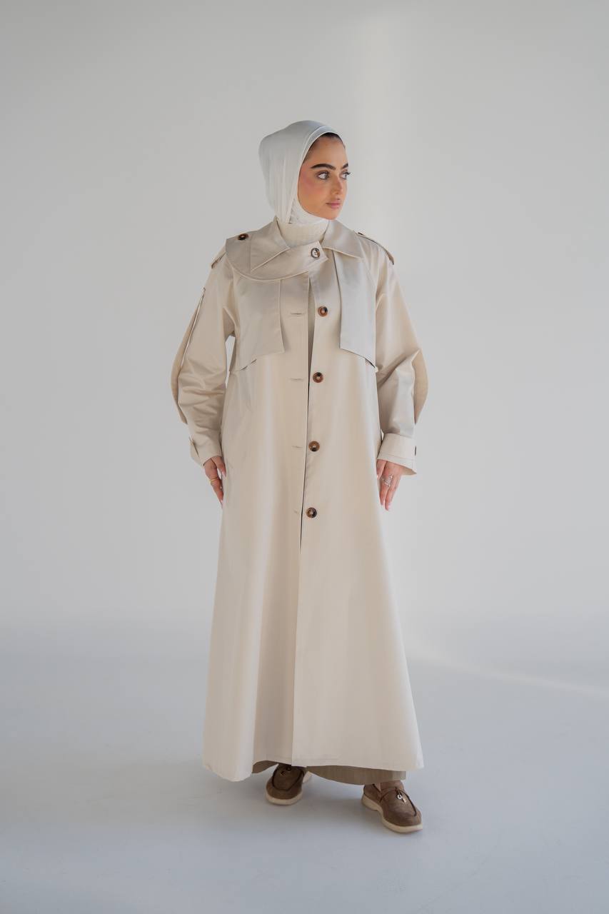 Beige trench coat C:1059