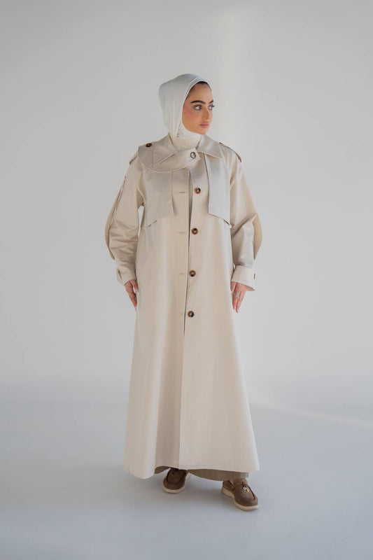Beige trench coat C:1059