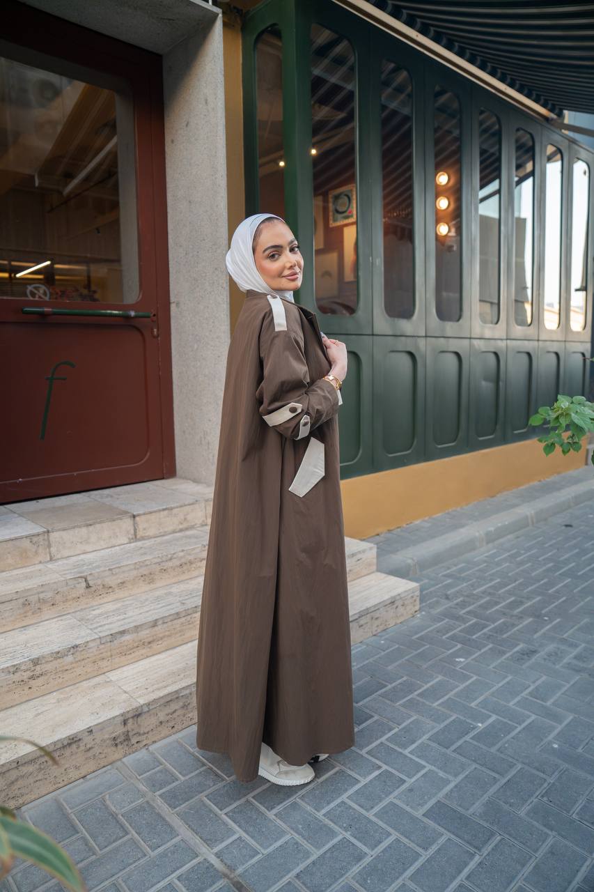 brown trench coat. C:1062 Brown