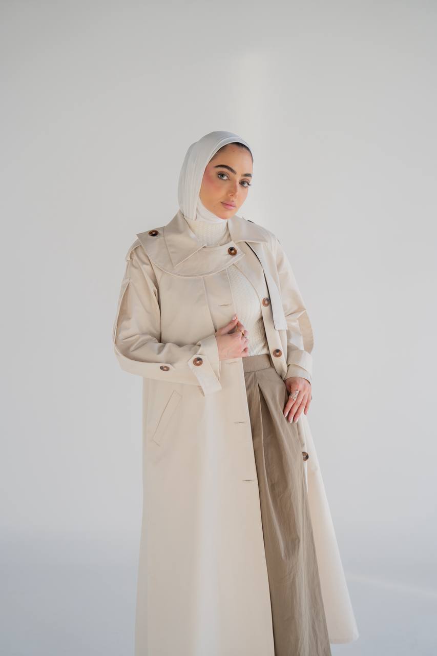 Beige trench coat C:1059