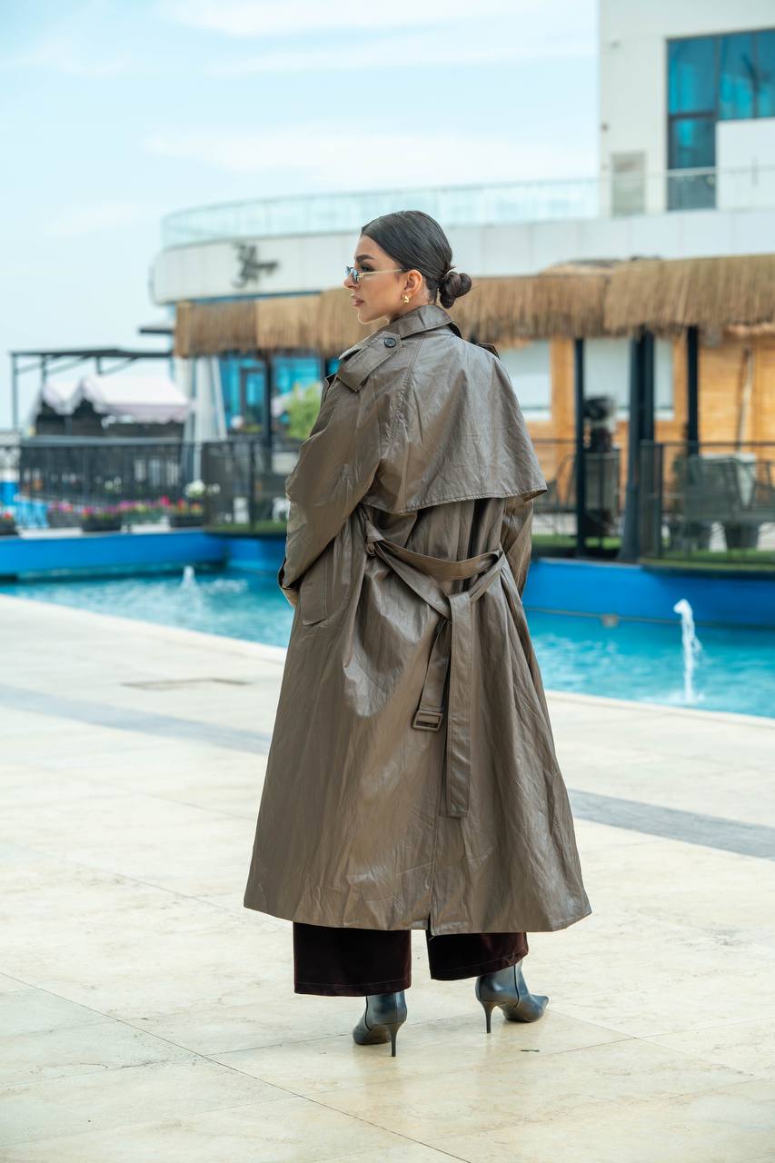 Brown Leather Blazer C:J2726 Brown