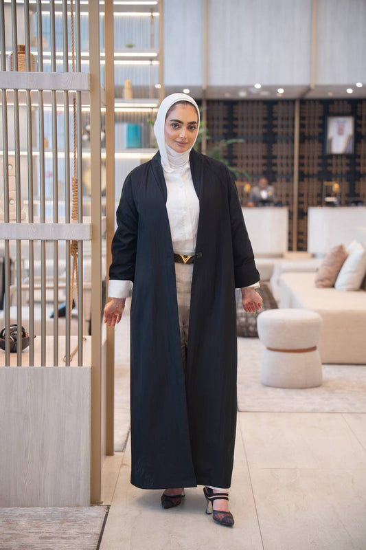 Black trench coat set with shirt and pants C:1054 set