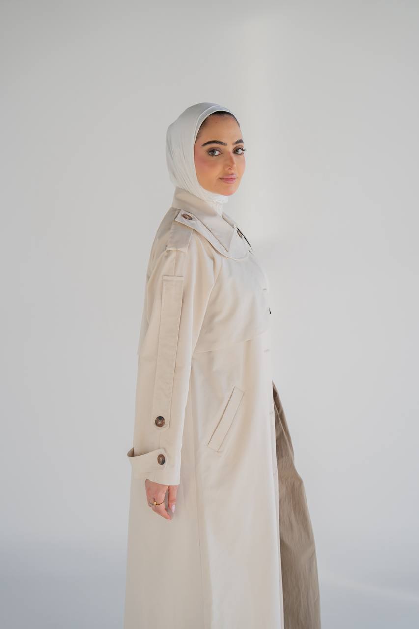 Beige trench coat C:1059