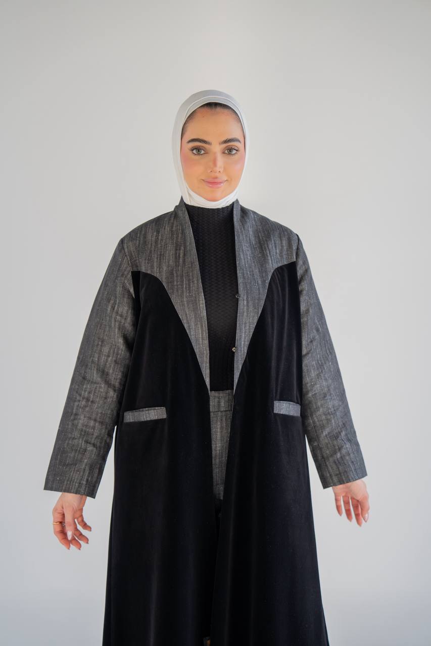 Black velvet blazer . C:1060 Black