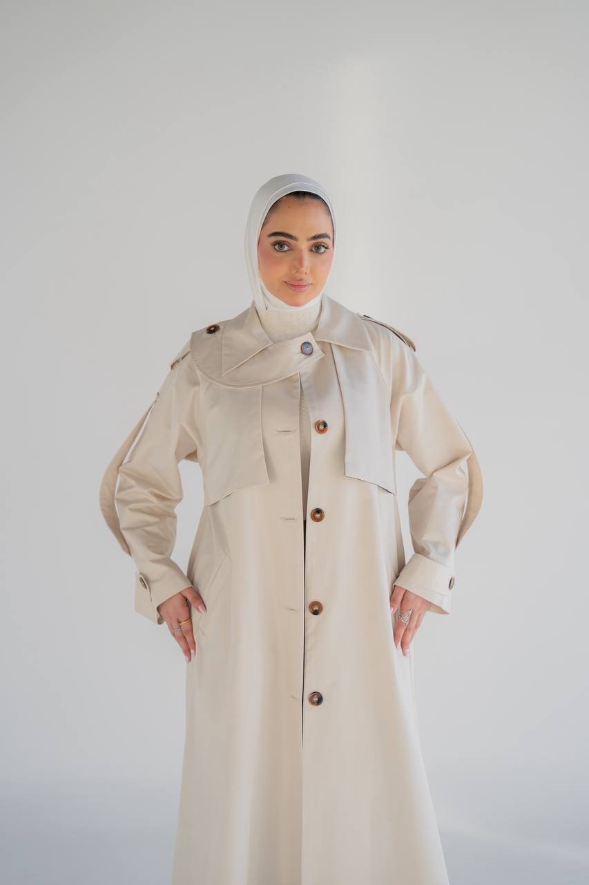 Beige trench coat C:1059
