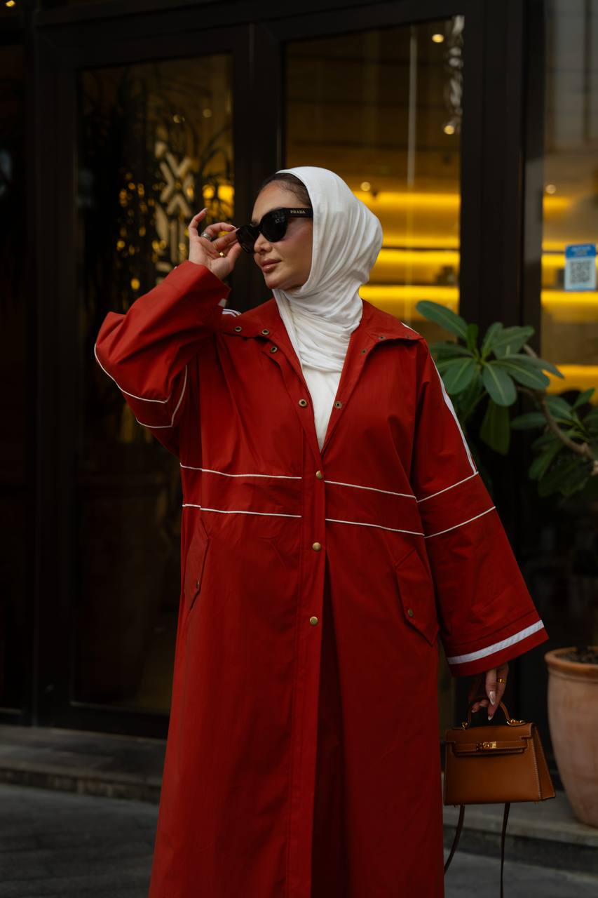 Red trench coat.C:1130