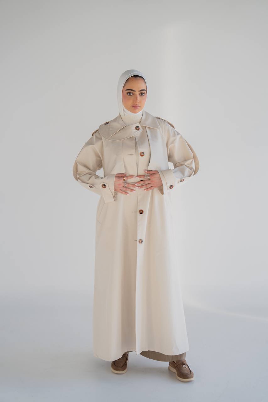 Beige trench coat C:1059