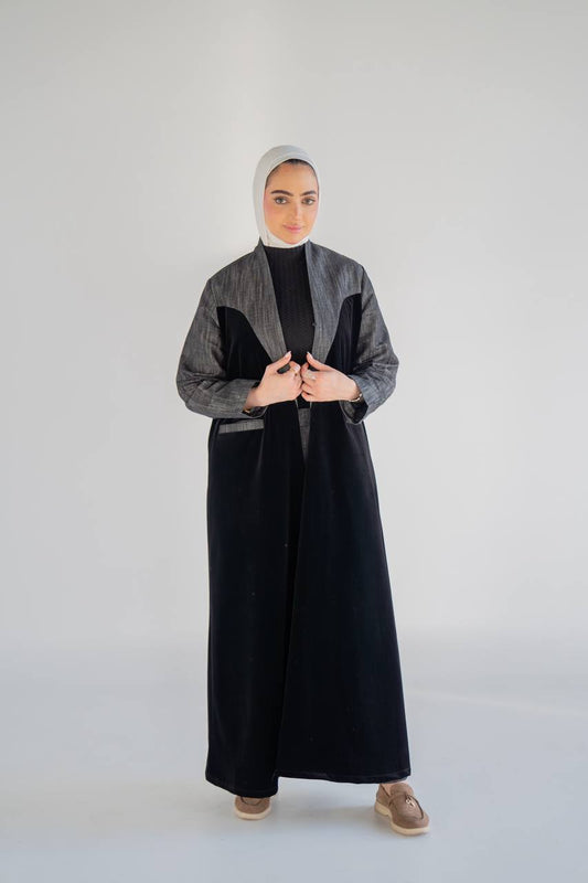 Black velvet blazer . C:1060 Black