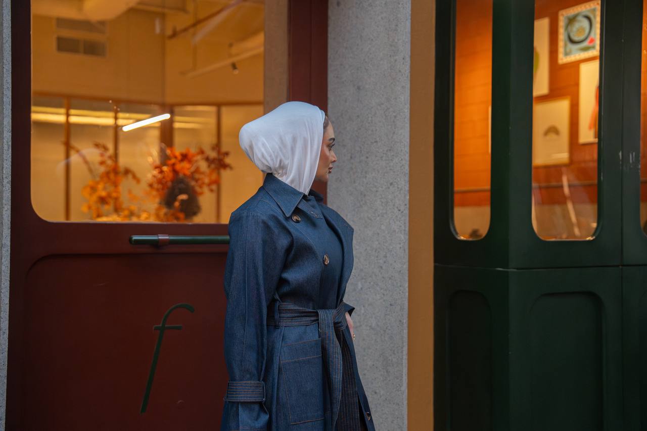 Trench coat jeans. C:1063